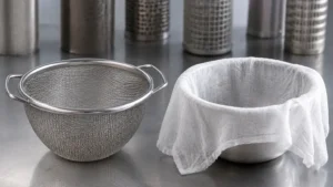 Strainer vs Cheesecloth visual guide