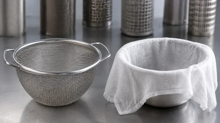 Strainer vs Cheesecloth visual guide