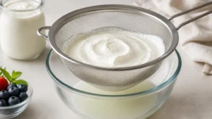 Strainer Yoghurt visual guide