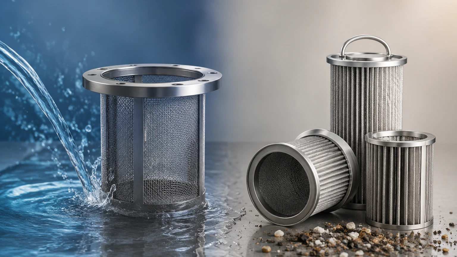Strainers vs Filters Industrial Water Treatment Systems visual guide