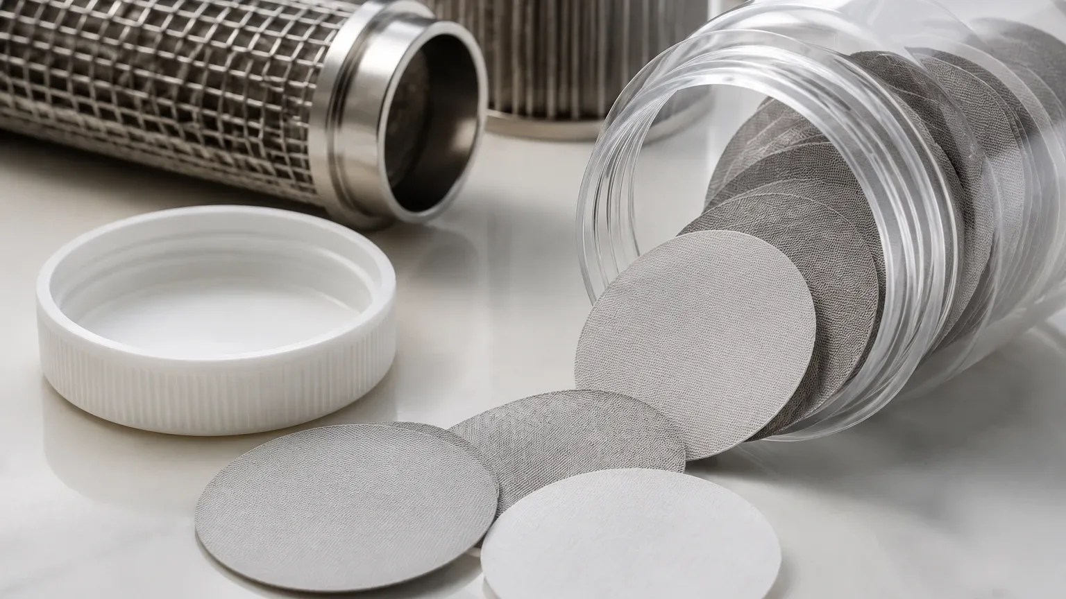 Synthetic Jar Lid Filter Discs visual guide