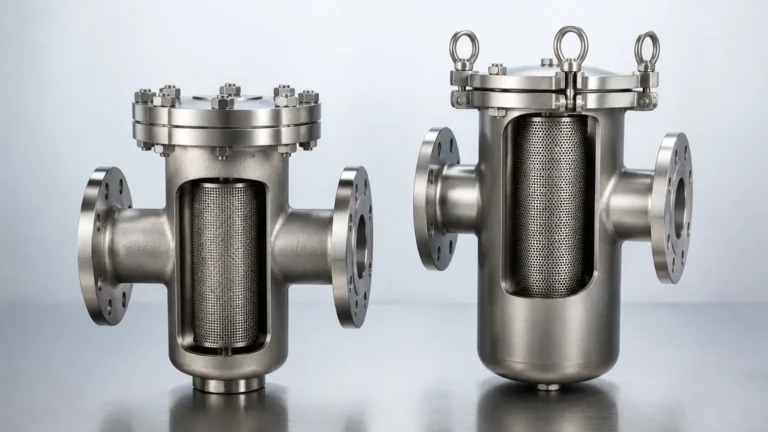 T Type Strainer vs Basket Strainer visual guide