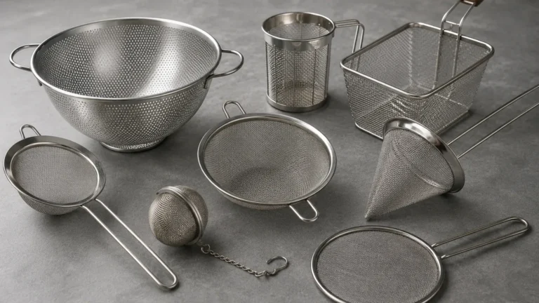 Types of Kitchen Strainers visual guide