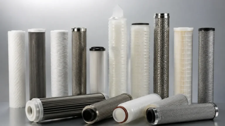 Types of Water Filter Cartridges visual guide