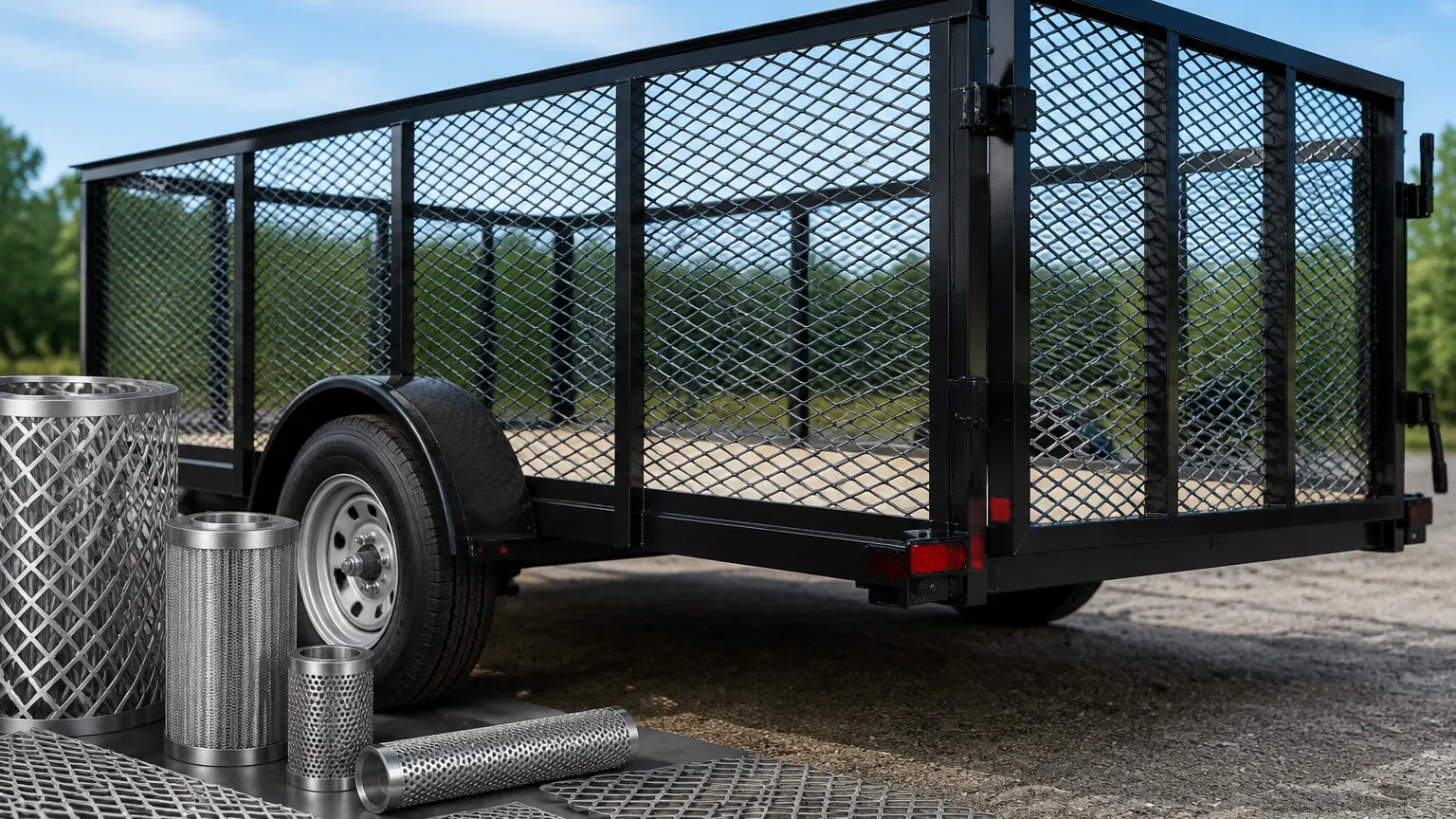 Utility Trailer with Expanded Metal Sides Utility Trailer with Expanded Metal Sides visual guide