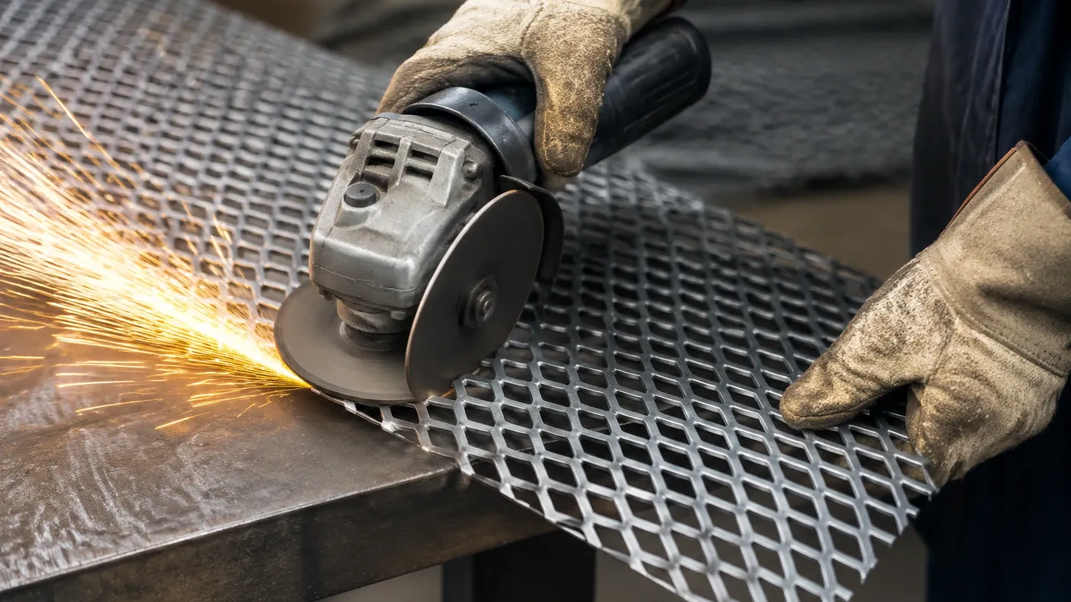 When Cutting Expanded Metal You Want to Use visual guide