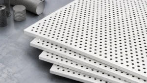 White Perforated Metal Panel visual guide