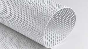 White Perforated Metal Texture visual guide