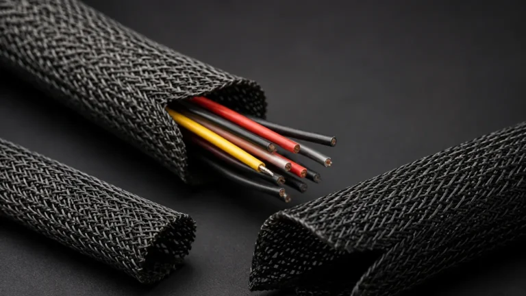 Woven Mesh Split Sleeve Wire Loom visual guide