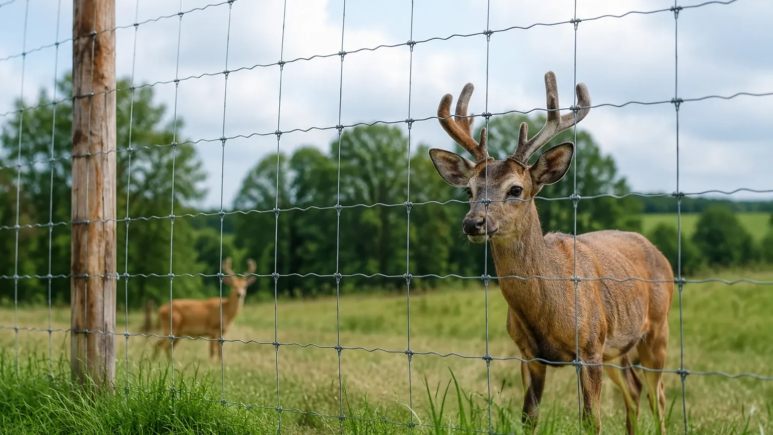 Woven Wire Deer Fence visual guide