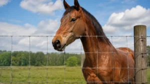 Woven Wire Fence Horse visual guide
