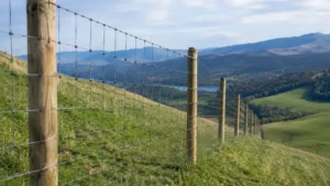 Woven Wire Fence on Hill visual guide