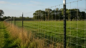 Woven Wire Fence on T Posts visual guide