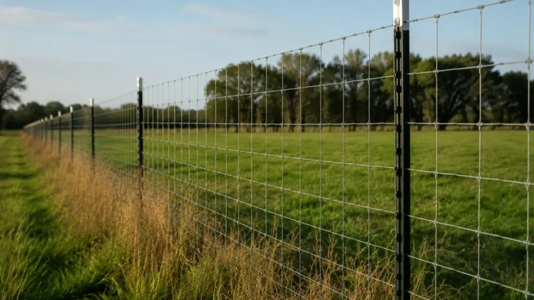 Woven Wire Fence on T Posts visual guide