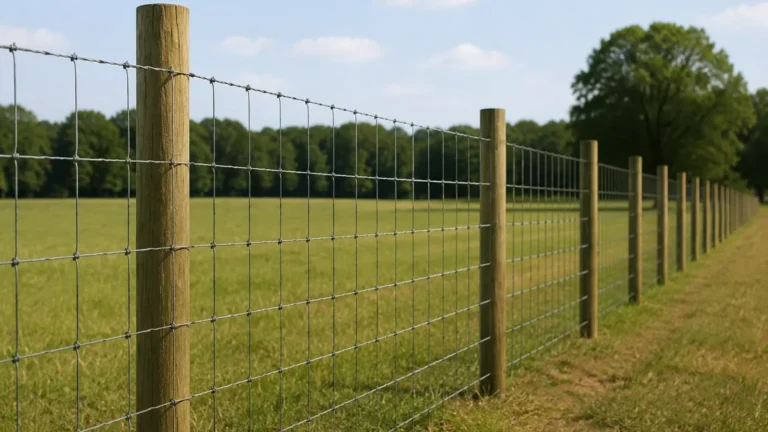 Woven Wire Fence Post Spacing visual guide