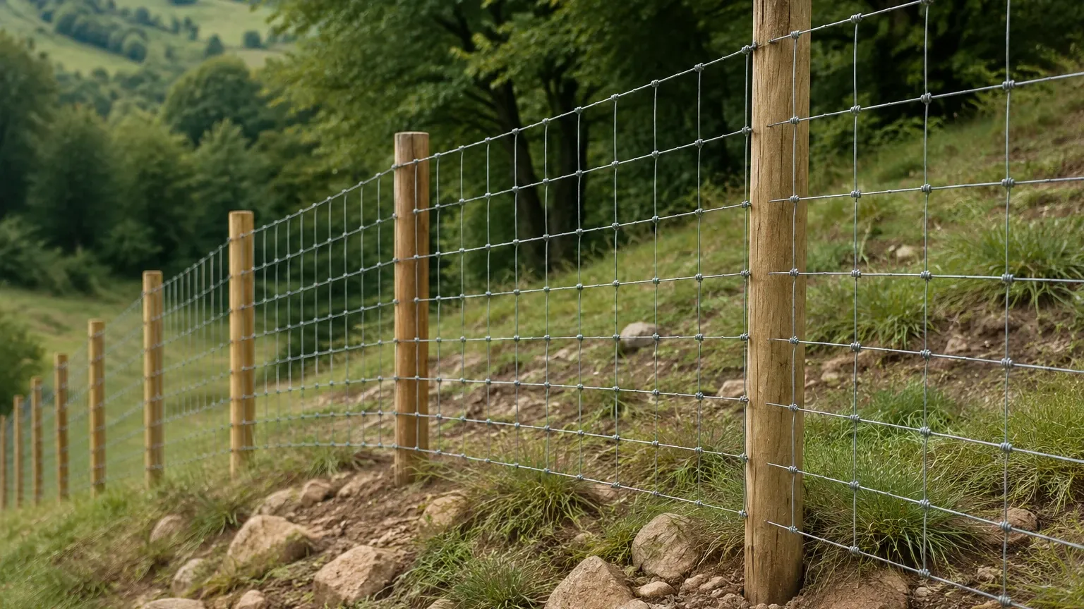 Woven Wire Fence Uneven Ground Woven Wire Fence Uneven Ground visual guide