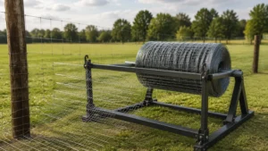 Woven Wire Fence Unroller visual guide