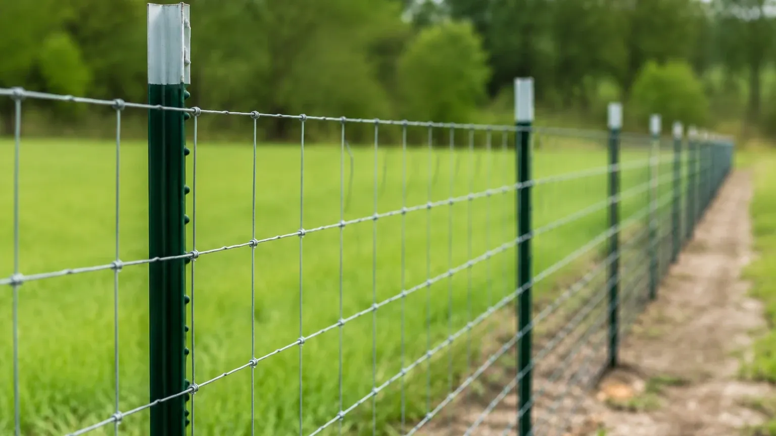 Woven Wire Fence with T Posts Woven Wire Fence with T Posts visual guide
