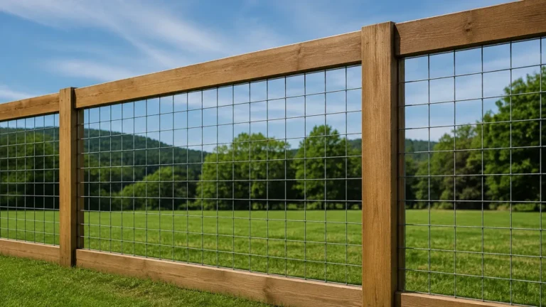 Woven Wire Fence with Top Board visual guide