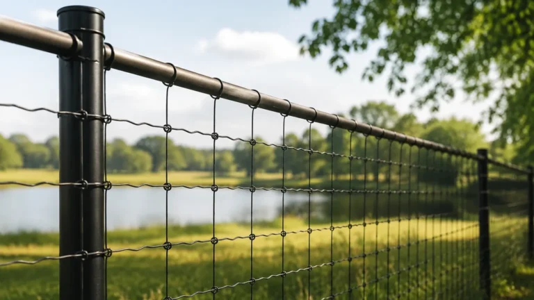 Woven Wire Fence with Top Rail visual guide