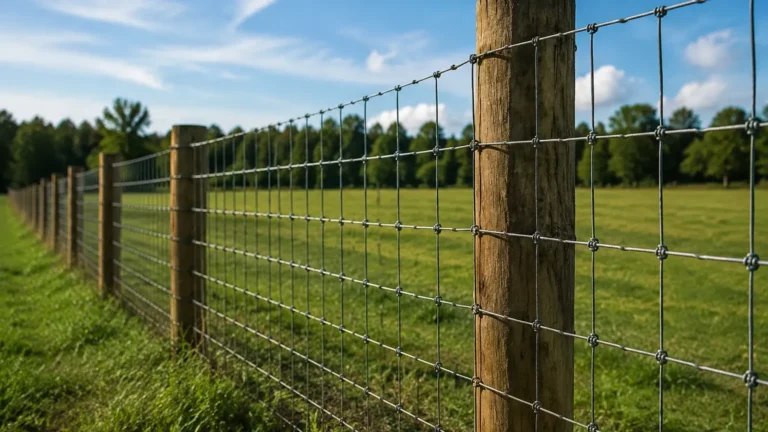 Woven Wire Fence Wood Posts visual guide