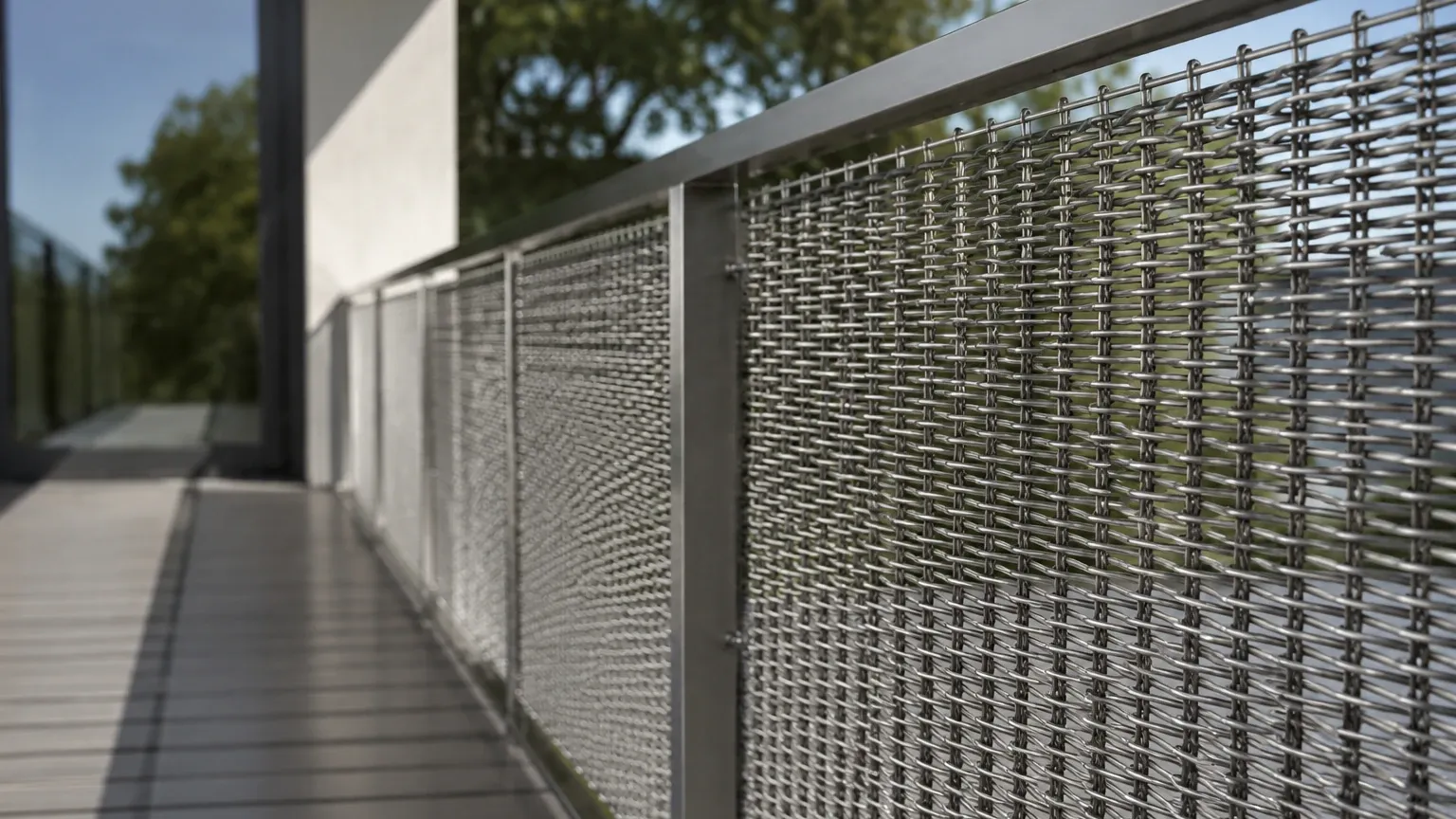 Woven Wire Mesh Railing Woven Wire Mesh Railing visual guide