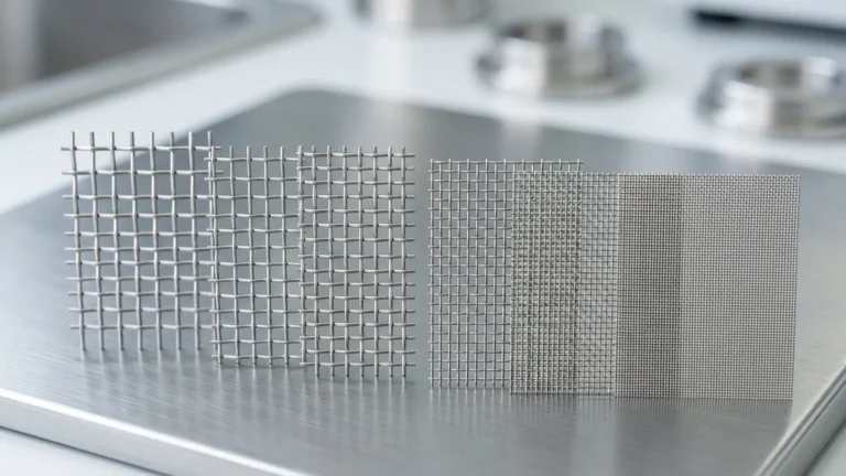 Woven Wire Mesh Size Chart visual guide