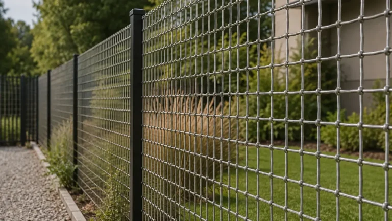 Woven Wire Yard Fence visual guide