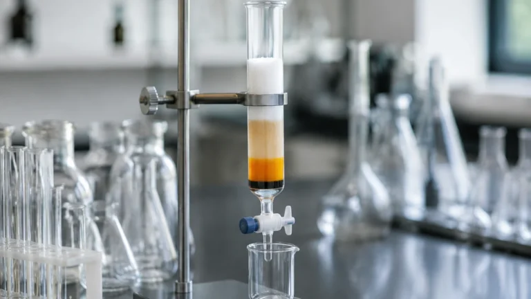 Frit Column Chromatography visual guide