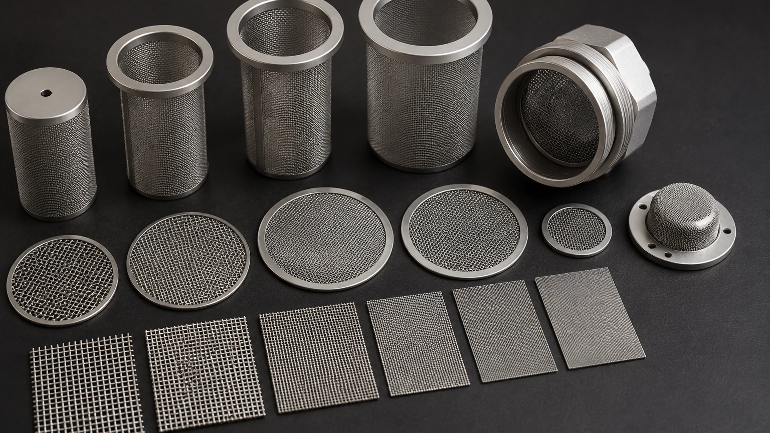 Mesh Sizes for Strainers Mesh Sizes for Strainers visual guide