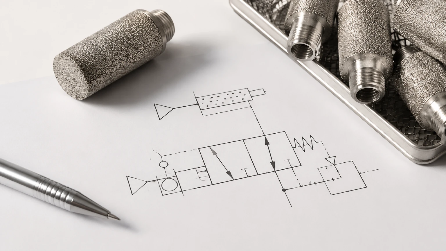 Pneumatic Muffler Symbol Pneumatic Muffler Symbol visual guide